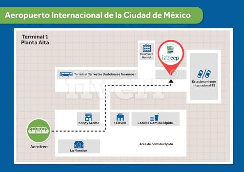 IzzzLeep Hotel Cápsula Terminal 1, Ciudad de México