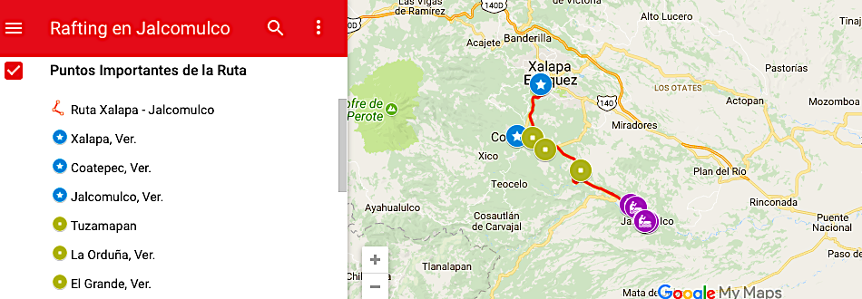 Rafting en Jalcomulco